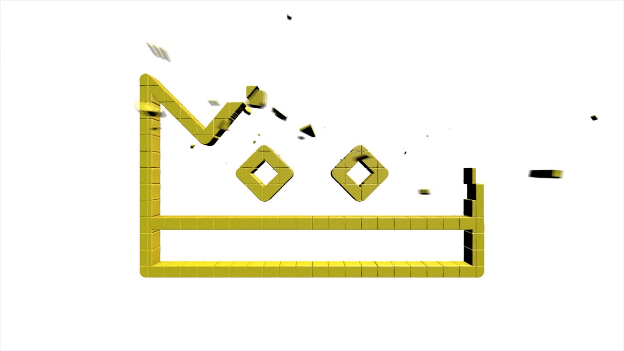 redes sociales diseño de íconos de píxeles 3d aislados en fondo blanco. iconos web de esquema. gráficos en movimiento.