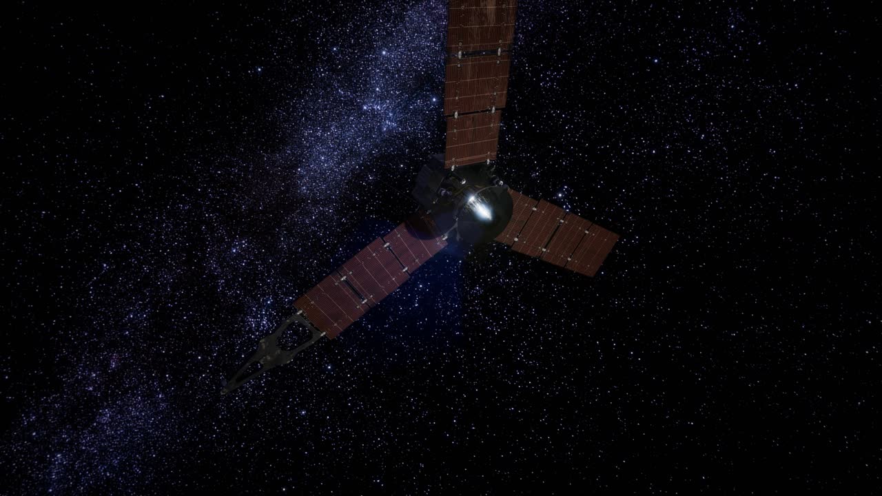 satélite de juno en órbita alrededor de júpiter