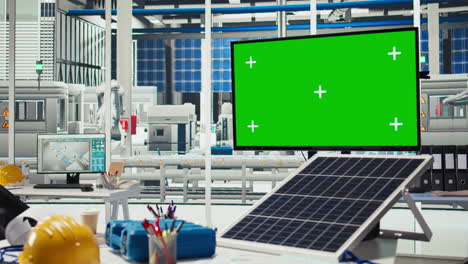 isolated screen display used to adjust photovoltaics factory system parameters