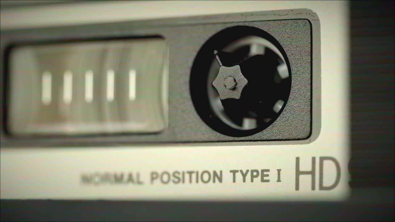 primer plano de una cinta de vhs
