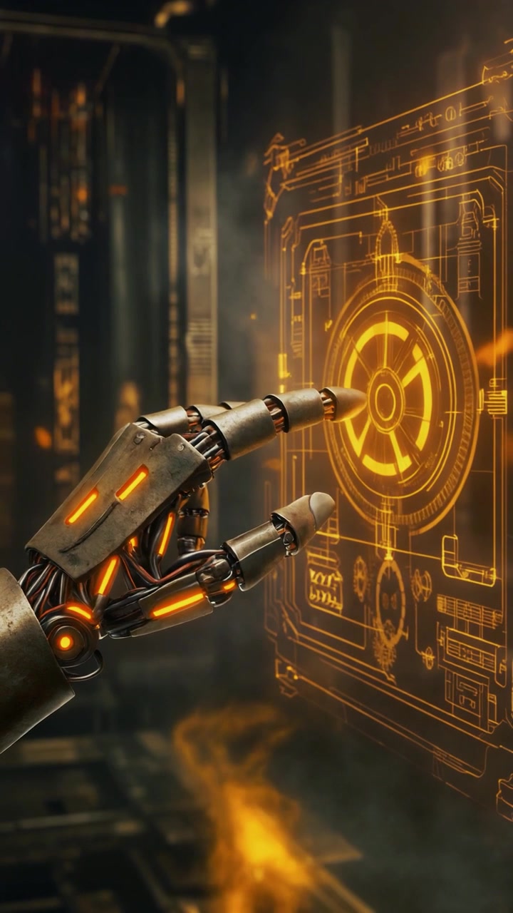 Robotic Hand Interacting with Holographic Digital Interface