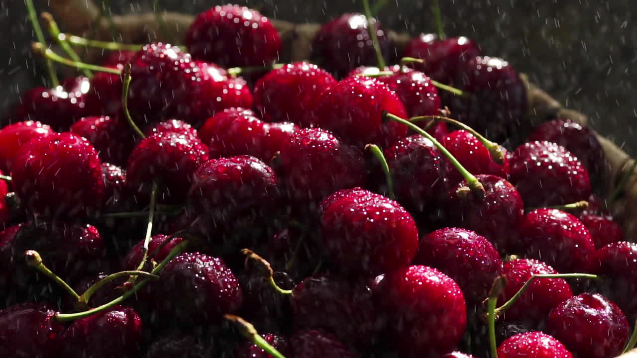 ⁇ 은 체리는 바구니에 회전합니다.