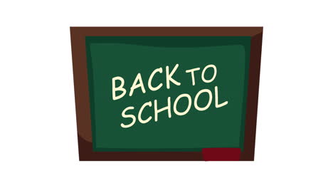 back to school lettering in chalkboard