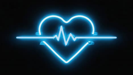 neon heartbeat sign