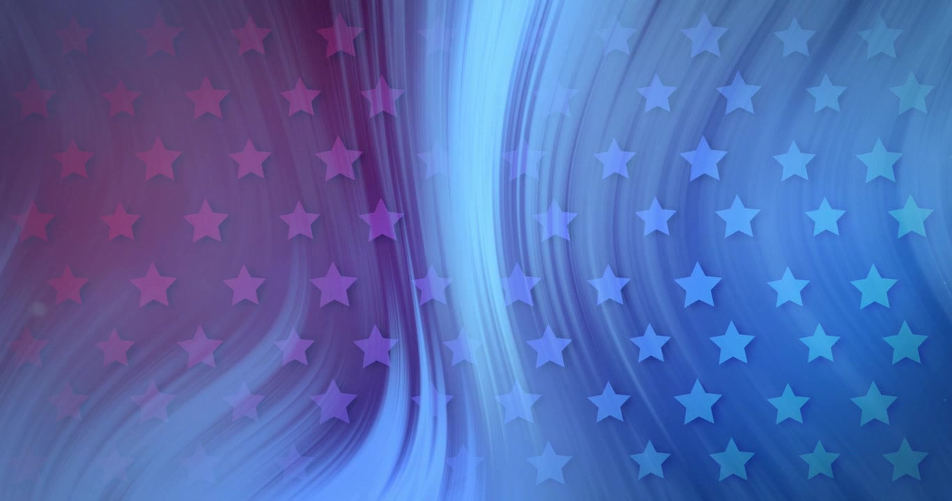Abstract Motion Background with Red and Blue Wavy Stars