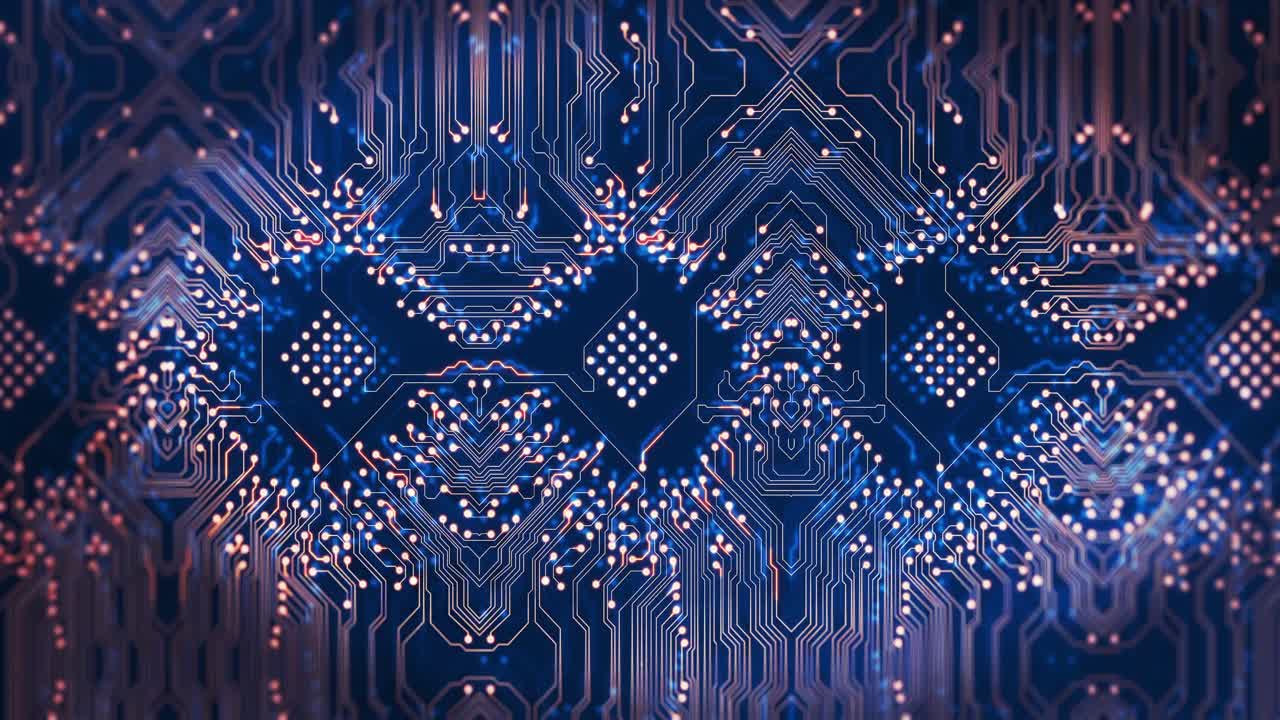 animación de la red de conexiones sobre fondo azul