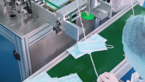 Face-mask-production-line-in-modern-factory