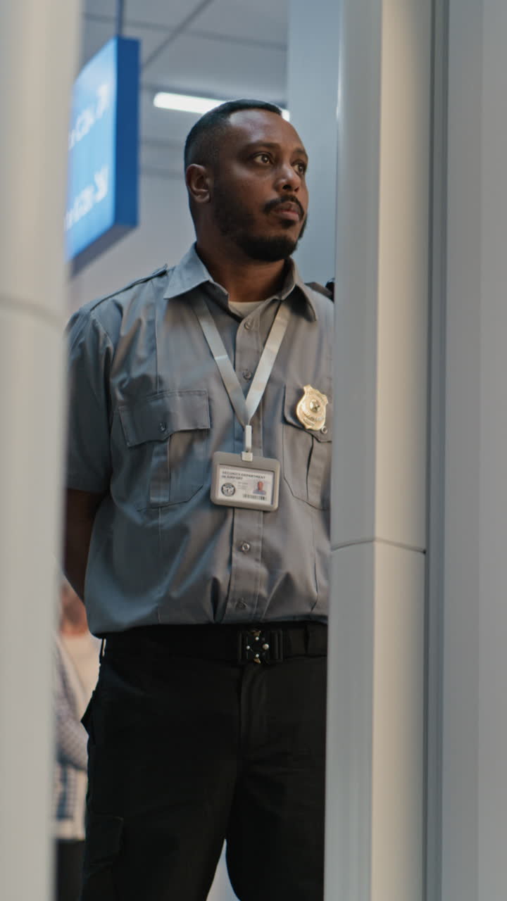 Airport Security Guard at Checkpoint