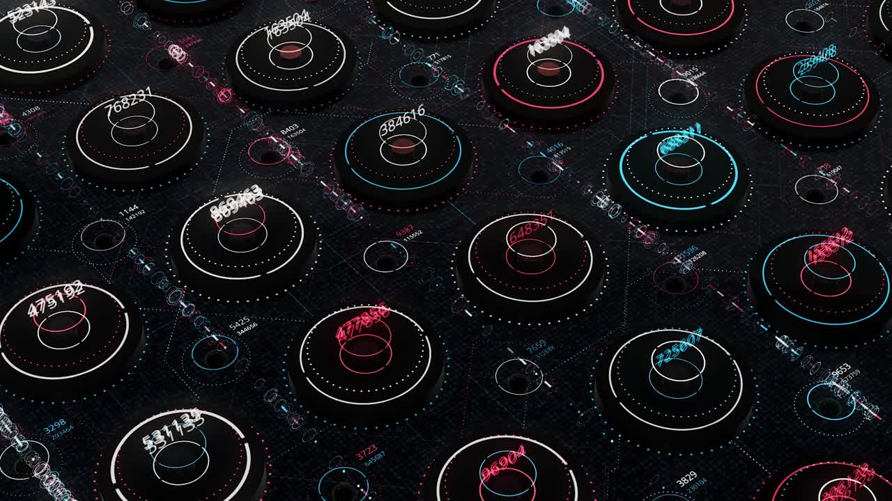 Abstract Futuristic Data Visualization Interface