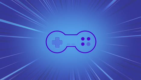 Animation of purple video game logo