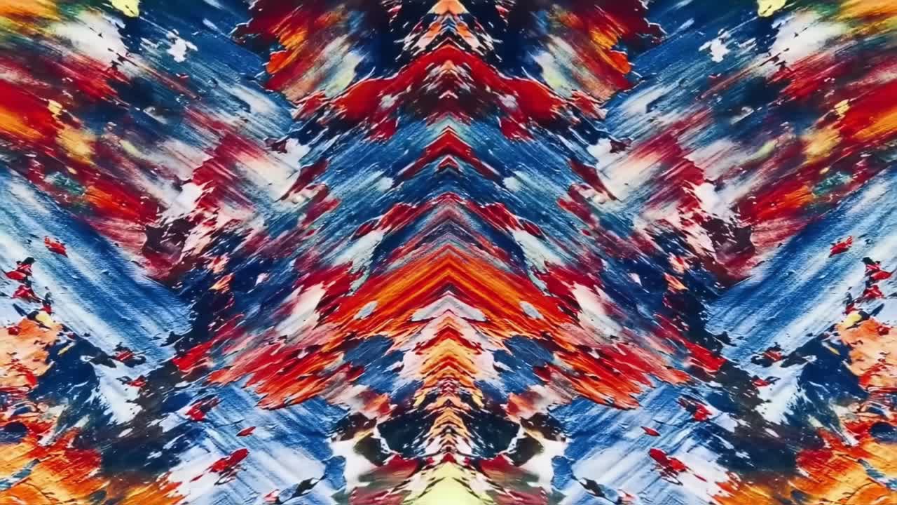 Abstract Painting with Diagonal Patterns