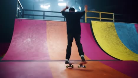 skateboarding tricks in skatepark