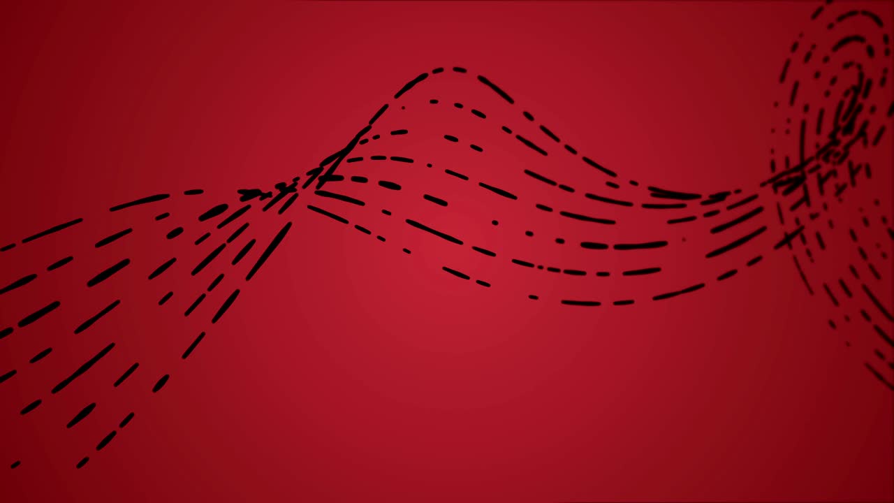 추상적인 네온 밝은 깨진 선 배경 루프 빨간 검은