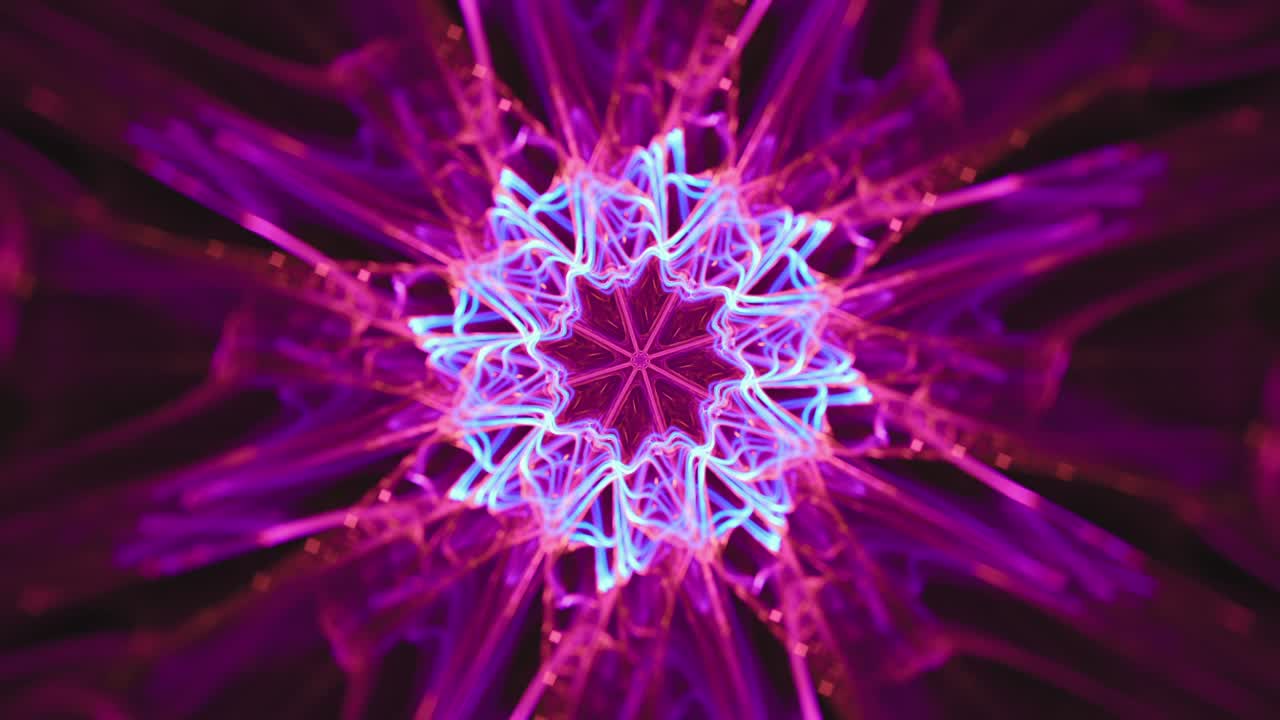 el renacimiento de una estrella - fondo colorido vibrante en movimiento - despertar visual espiritual, intrincados diseños geométricos fluidos, bucles sin costuras