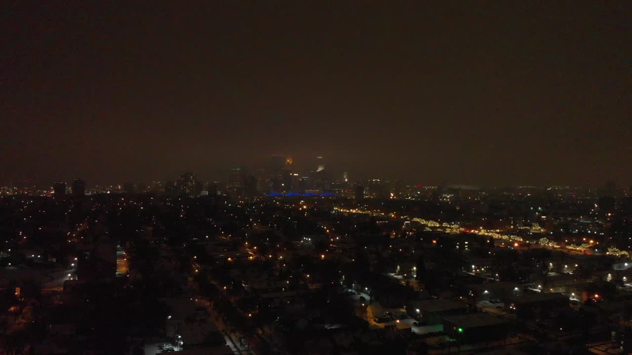 Minneapolis downtown skyline at night