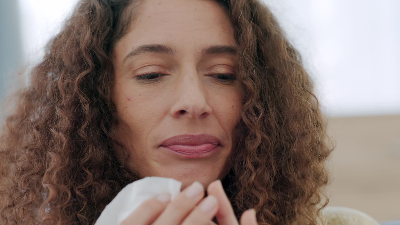 gripe, enfermedad y resfriado mujer estornudando