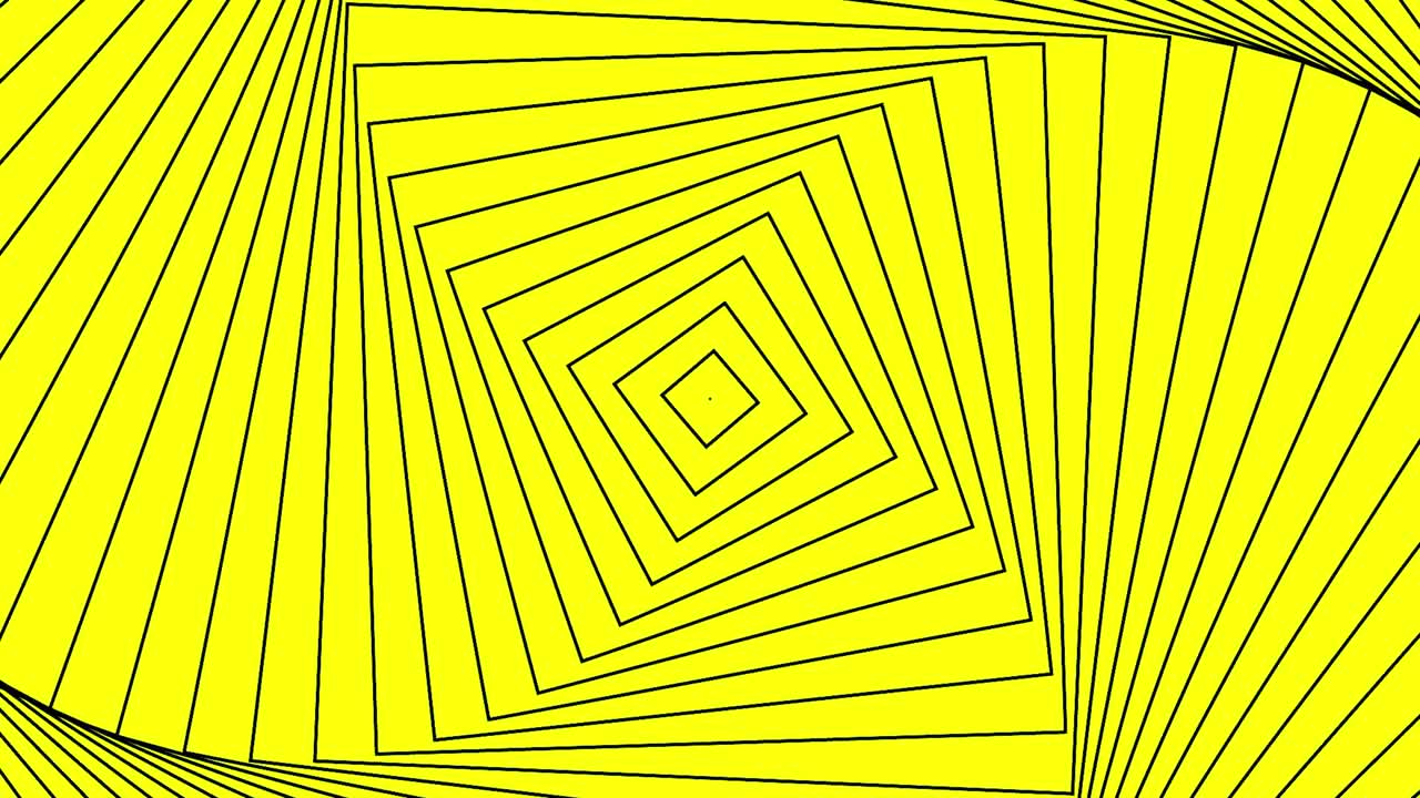 Disegno geometrico astratto con quadrati gialli e neri