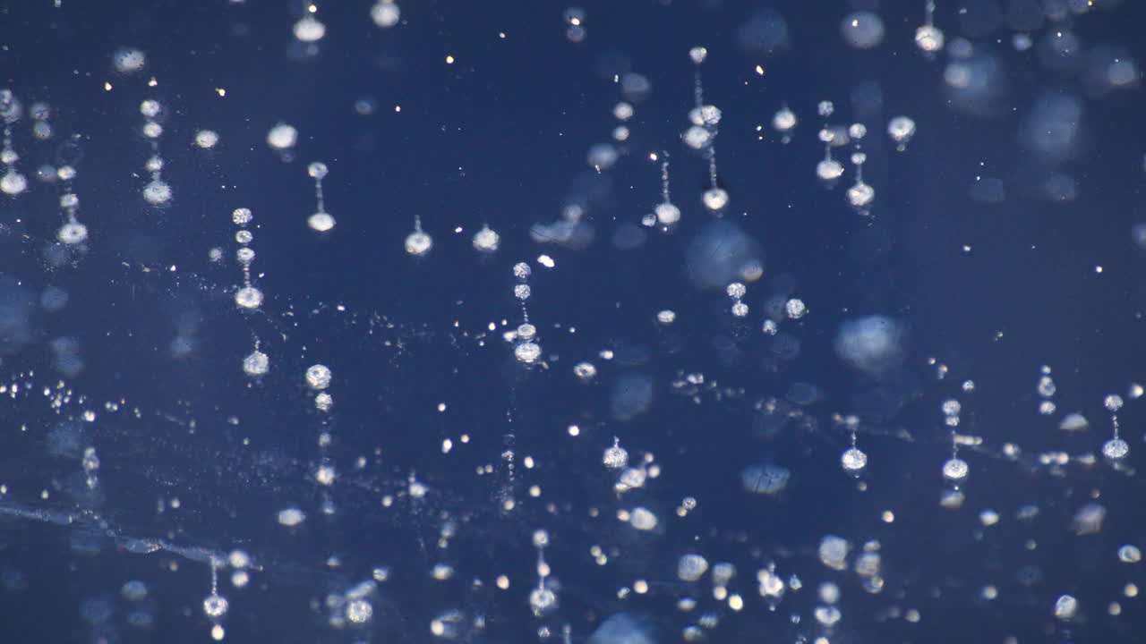 고체 파란 얼음의 매크로