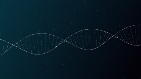 animación de la estructura del adn contra un fondo negro