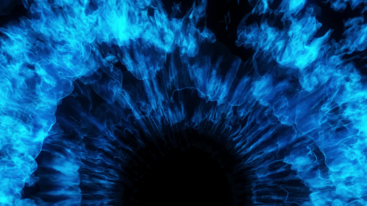 abstracto color ojo estallido, explosión de humo, niebla giratoria (niebla, humo). magia, poder, electricidad, energía, tecnología, átomo nuclear, gotas de agua. efecto de onda de choque. representación 3d