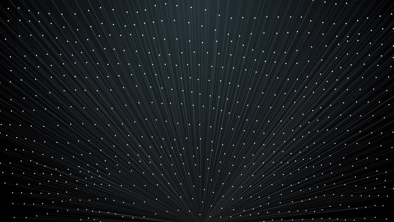 Abstract computer generated geometrical animation, amorphous shape from dots and beams, animation of future shape, 4K geometric abstraction for web or presentation