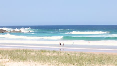 people enjoying a bright day at the beach