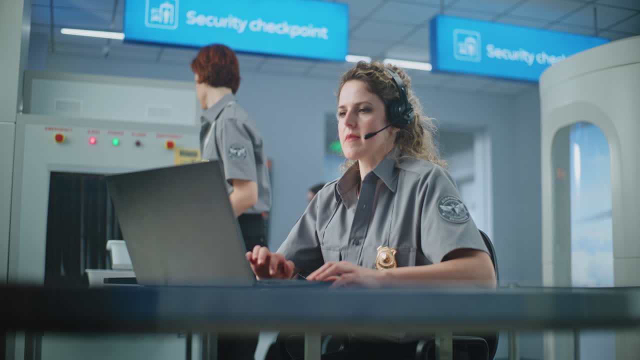 Airport Security Officer at Checkpoint