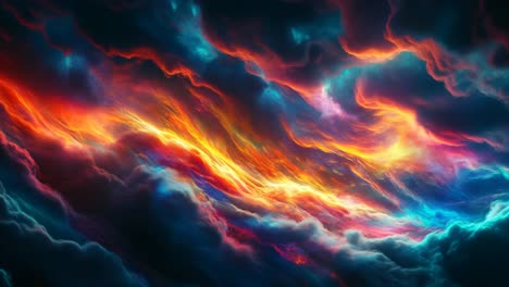 fiery abstract sky