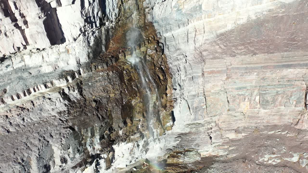 Cascade Falls on Million Dollar Highway Colorado 4K Drone