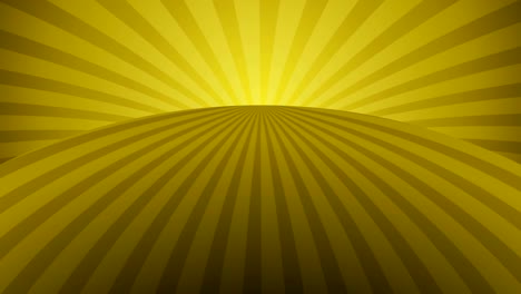 rotating yellow radial rays. shiny background with ray of light. gold abstract space. loop animation.