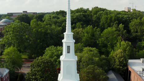 Rising-aerial-reveals-UNC,-University-of-North-Carolina-at-Chapel-Hill