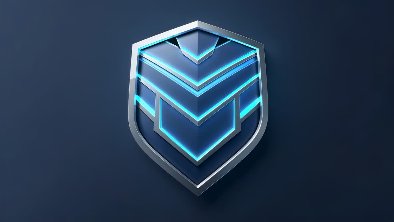 Futuristic Cyber Shield Emblem