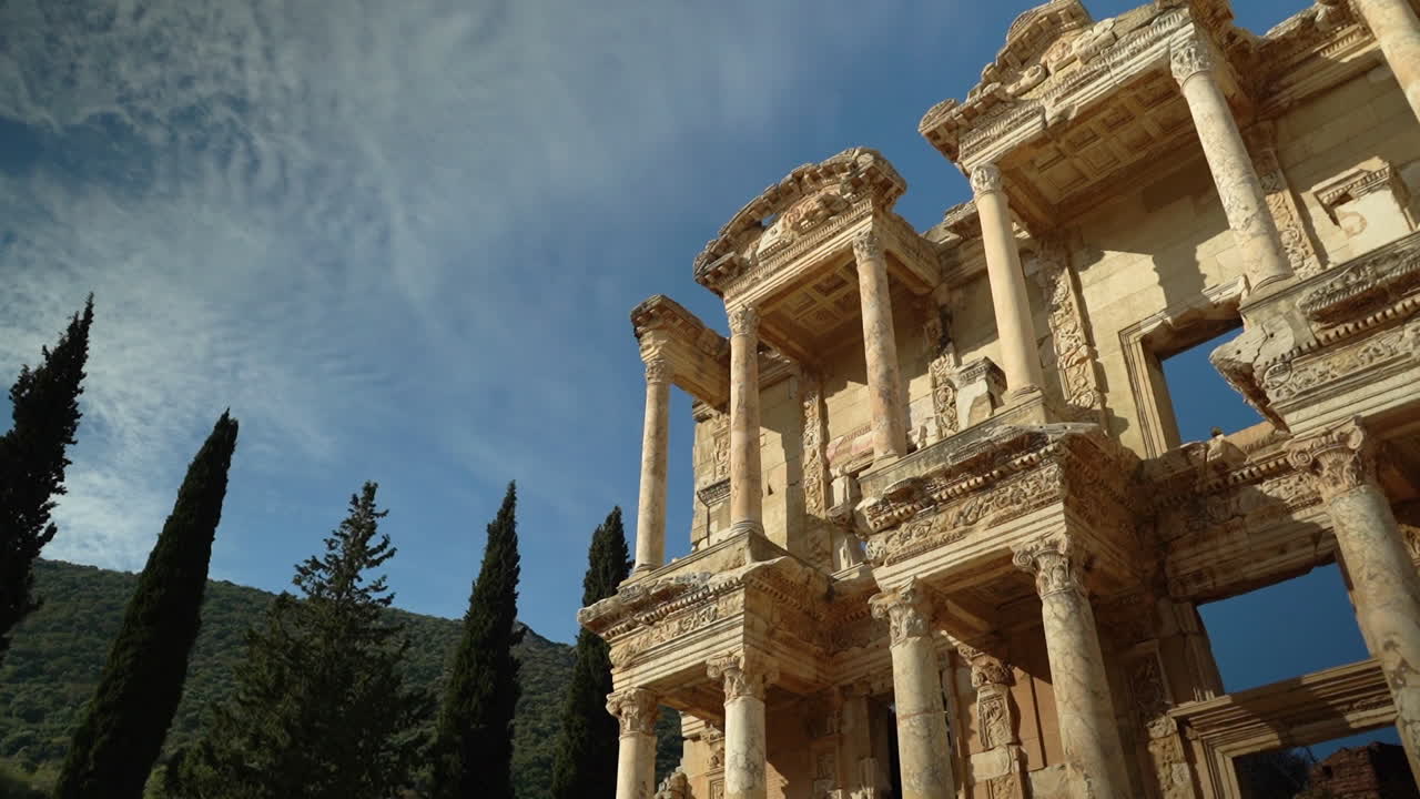 Close-Up Details of the Library of Celsus ephesus turkey