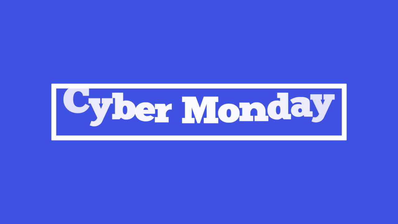 texto moderno de cyber monday en el marco en gradiente azul