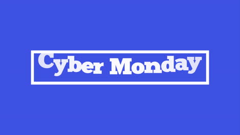 Moderner-Cyber-Monday-Text-Im-Rahmen-Auf-Blauem-Farbverlauf