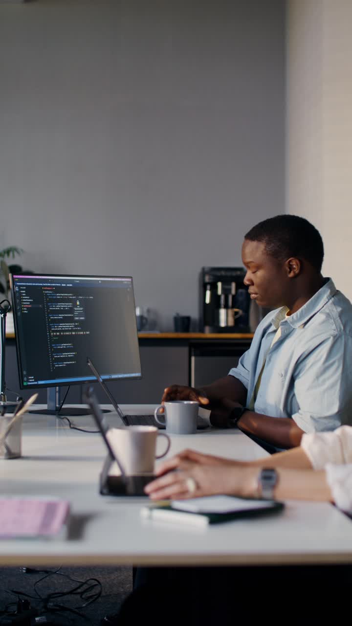 Team of developers working together on a project