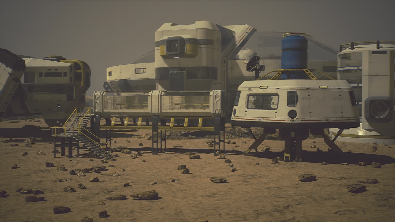 Futuristic Space Colony on Mars