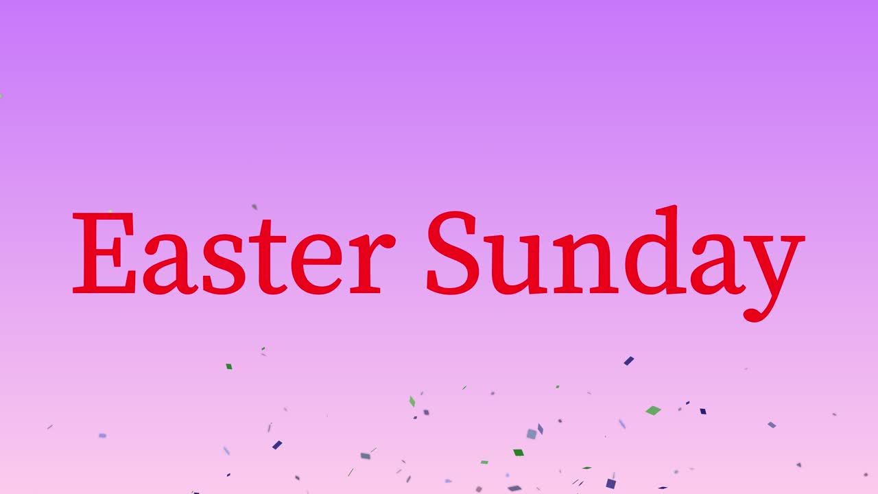 부활절 일요일 이벤트 텍스트 애니메이션 모션 그래픽