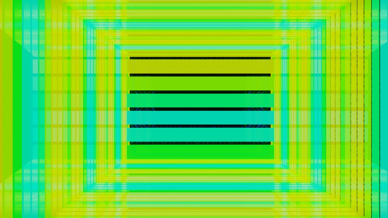 다양한 색으로 반이는 vj 루프 터널.