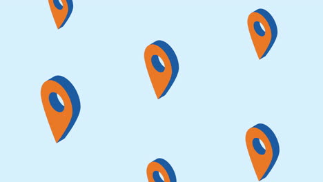 punteros marca la ubicación de los alfileres animación