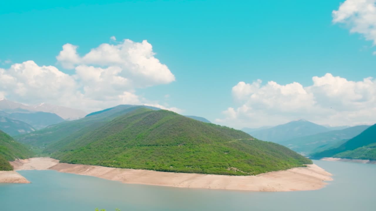 River in Georgia in the mountains. Selective focus. Nature.