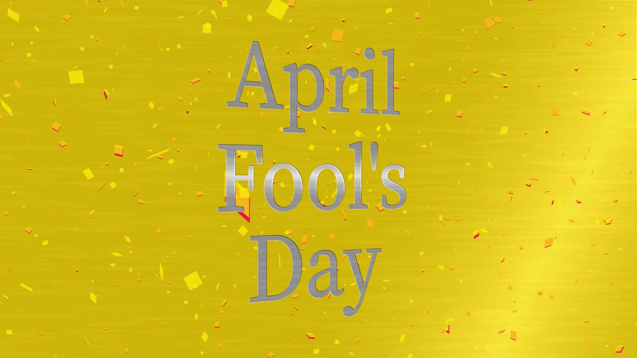 4월의 어리석은 영어 메시지 텍스트 애니메이션 모션 그래픽