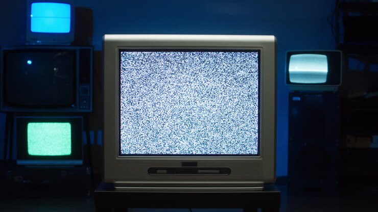 Televisores vintage con pantalla estática