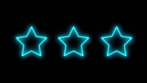 estrella azul de neón brillante animación gráficos de movimiento