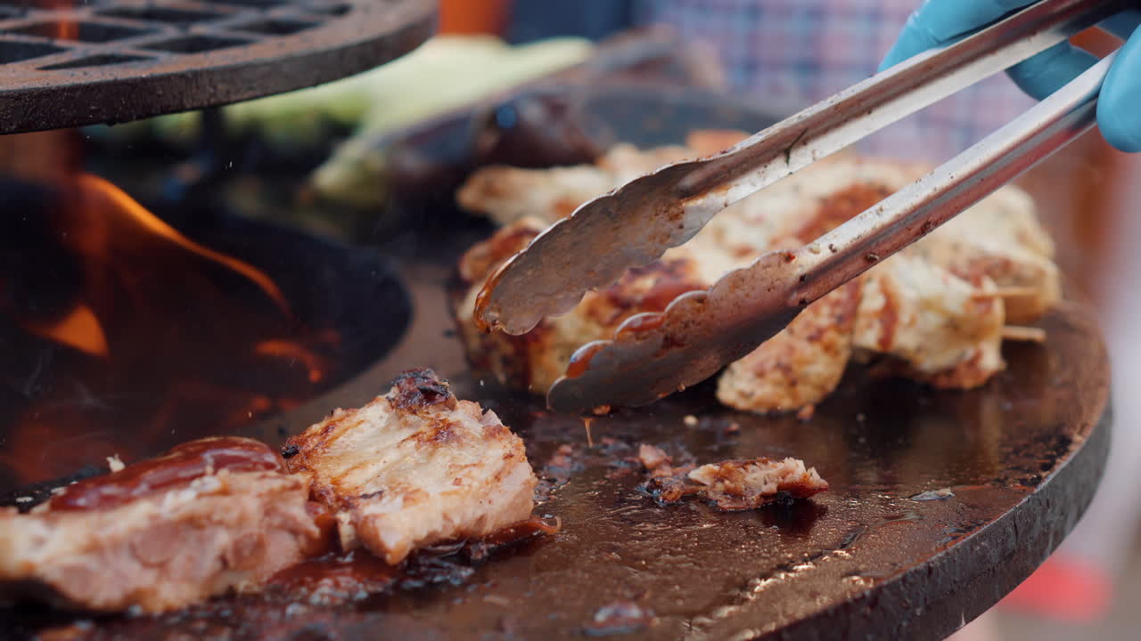 bbq 에 맛있는 그릴 된 고기