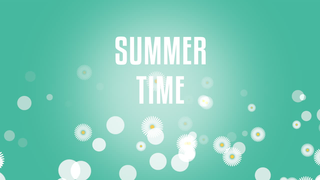 플라이 화이트 꽃과 여름 시간