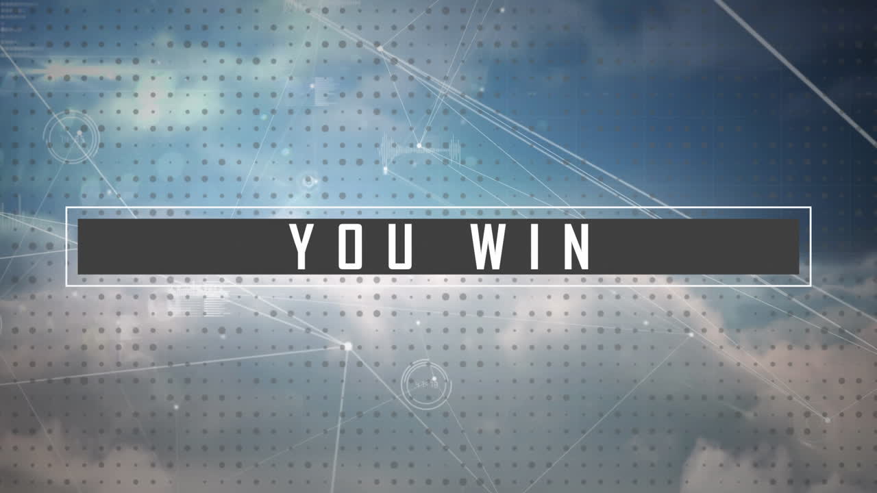 ganas texto y red de conexiones contra el cielo azul