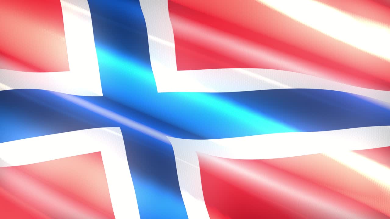 60fps 빛나는 휴일 노르웨이 발은 빨간색, 파란색, 색으로 빛나고, 3d 4k uhd 원활한 루프 애니메이션.