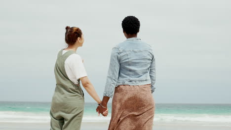 holding hands, sea and couple of friends by