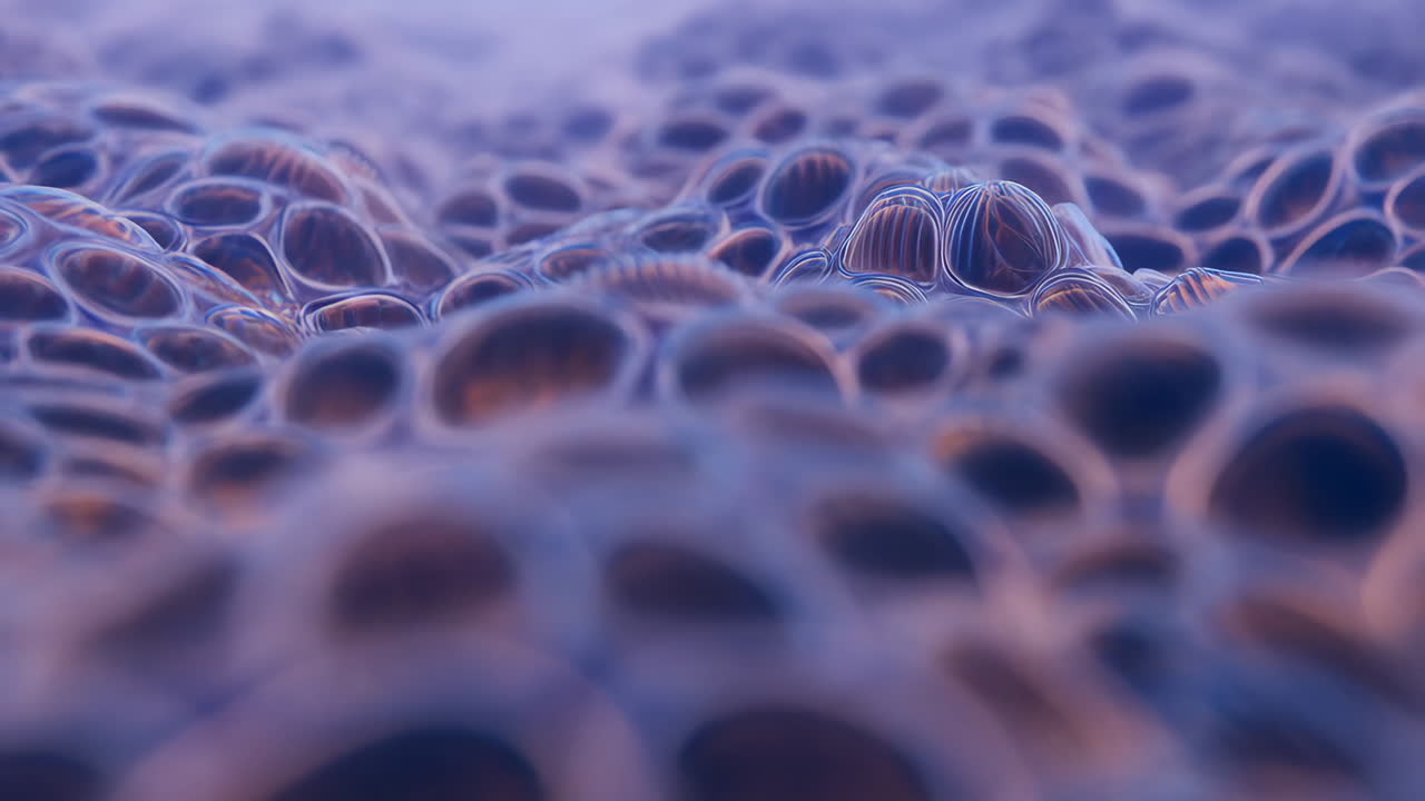 Abstract Purple Bubble Cellular Texture